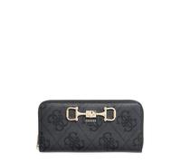 Guess Cartera grande para mujer Janie con cremallera y logotipo estampado Gris oscuro