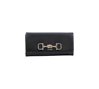 GUESS Cartera de mujer Janie SLG, negra, piel sintética, 20 x 9 x 4 cm, con cremallera monedero y 10 compartimentos para tarjetas