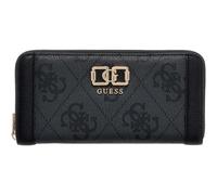 GUESS Monedero Karnilla Logo Large Zip Around Wallet Coal Logo Gris Oscuro