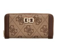 GUESS Monedero Karnilla Logo Large Zip Around Wallet Latte Logo/Brown marrón Claro