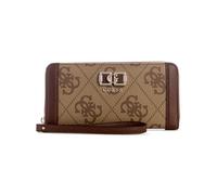 Guess Monedero Karnilla Logo Grande con cremallera marrón claro