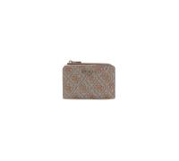 Guess – Tarjetero con cremallera Laurel II para mujer, logotipo Latte, talla única