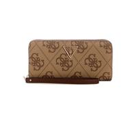 GUESS Monedero Laurel II Large Zip Around Wallet Latte Logo/Brown marrón