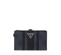 GUESS Monedero para mujer Laurel II SLG Double Zip Organizer Coal Logo Gris oscuro