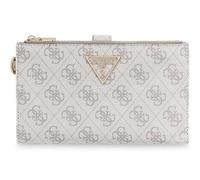 GUESS Monedero Laurel II SLG Double Zip Organizer Dark Taupe Logo marrón Topo