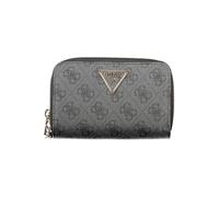 GUESS Monedero Laurel II SLG Medium Double Zip Wallet Coal Logo Gris Oscuro
