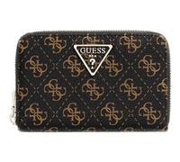 GUESS Monedero Laurel II SLG Medium Zip Around Wallet Brown Logo marrón Oscuro