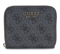 GUESS monedero Laurel II SLG Small Zip Around Wallet Coal Logo