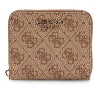 GUESS monedero Laurel II SLG Small Zip Around Wallet Latte Logo