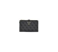 GUESS Laurel II Double Zip Organizer Wallet, Billetera, Cartera organizadora para Mujer, Logotipo de carbón, Talla única