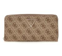 GUESS Monedero Laurel SLG Large Zip Around Wallet Latte Logo marrón Claro