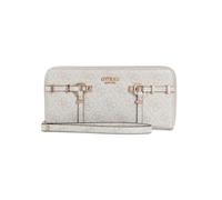 GUESS Monedero Leona Logo SLG Zip Around Wallet Bone Logo Crema