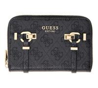 GUESS Monedero Leona Logo SLG Zip Around Wallet Coal Logo Gris Oscuro