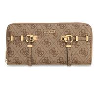 GUESS Monedero Leona Logo SLG Zip Around Wallet Latte Logo marrón Claro