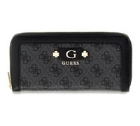 GUESS Monedero Lindsey SLG Zip Around Wallet Coal Logo Gris Oscuro