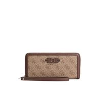 GUESS Monedero Lindsey SLG Zip Around Wallet Latte Logo marrón