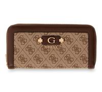 GUESS Monedero Lindsey SLG Zip Around Wallet Latte Logo marrón