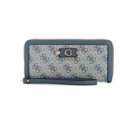 GUESS Monedero Lindsey SLG Zip Around Wallet Slate Logo Gris Azulado