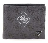 GUESS Monedero Milano Bifold Double Wallet Black/White Gris Oscuro