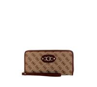GUESS Monedero Samantha SLG Zip Around Wallet Latte Logo/Brown marrón