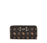 GUESS Monedero Silia SLG Large Zip Around Wallet Espresso Logo marrón Oscuro