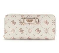 GUESS Monedero Silia SLG Large Zip Around Wallet Vanilla Logo Crema