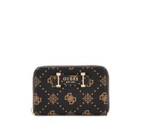 GUESS Monedero Silia SLG Medium Zip Around Espresso Logo marrón Oscuro