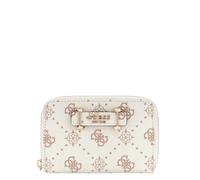 GUESS Monedero Silia SLG Medium Zip Around Vanilla Logo Crema