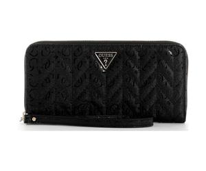 GUESS Monedero Stacey SLG Zip Around Wallet Black Negro