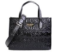GUESS Mujer Bolso de Hombro Silvana 2 Compartimento Grande Logo Negro Nuevo