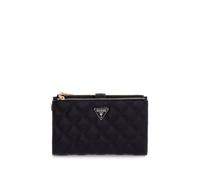 Guess Mujer Cartera Organizador Juliet SLG Dbl Zip Organizer Negro | diseño icónico Guess, múltiples compartimentos, tarjetero