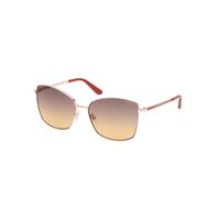 Guess Mujer GU00149 32F Gafas de sol Metal Oro Marrón Cuadrada Normal