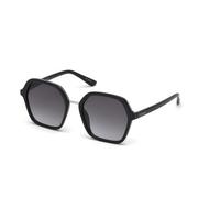 Guess Mujer GU7557 01B Gafas de sol Inyectado Negro Fumar Geométrico Normal Sombreado