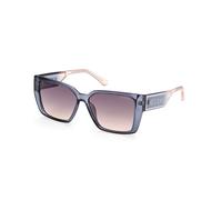 Guess Mujer GU7818 92B Gafas de sol Inyectado Azul Fumar Cuadrada Normal Sombreado