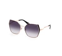 Guess Mujer GU7843 28B Gafas de sol Metal Oro Gris Geométrico Normal Sombreado