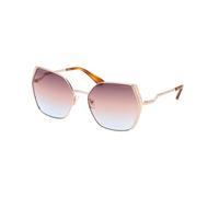 Guess Mujer GU7843-S 33F Gafas de sol Metal Oro Marrón Geométrico Normal Sombreado