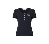 GUESS Mujer Polo Manga Corta Viscosa W6GP01K2658, azul oscuro, L
