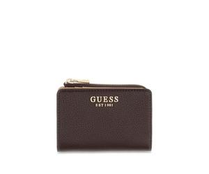 Guess Mujer Porta Tarjetas Melody SLG Zip Arnd Card Case Marrón | diseño icónico Guess, múltiples compartimentos, tarjetero