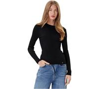 GUESS Mujer Suéter De Cuello Redondo Viscosa W5YR08Z0040, Negro , XL