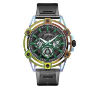 Guess Nailon CS Transparente a Base de Bio, con Revestimiento de Arco Iris Negro, Transparente, Negro MF DL/Correa de Poliuretano de Base biológica Transparente, Negro