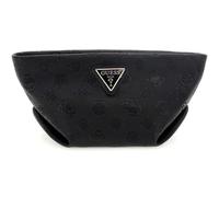 GUESS Neceser Helina Top Zip Cosmetic Bag Black Logo Negro
