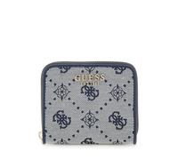 GUESS Neda - Cartera pequeña con Cremallera Alrededor, Logotipo Azul Marino