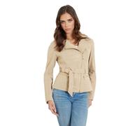 Guess NEW AGNES PU LEATHER JACKET, F14Z - Foamy Taupe Multi, Large-X-Large