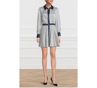 GUESS New Monogram Flared Pale Pearl Blue Comb Dress Shirt Talla: XS | Blusón Outlet | Mujer | Azul