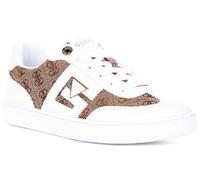 Guess Nochee2 Bajo Perfil Con Cordones Para Mujer En Blanco Y Marrón EU 36-42