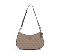 GUESS Noelle II Top Zipper Shoulder Bag Latte Logo/Brown