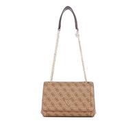 GUESS Noelle Crossbody Flap, Bandolera Convertible, Solapa Cruzada para Mujer, Logotipo de Latte, Talla única