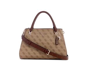 GUESS Noelle Girlfriend Satchel Latte Logo/Brown