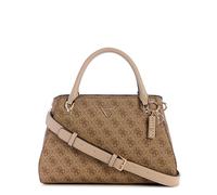GUESS Noelle II Luxury Satchel, Bolso Cruzado para Mujer, Logotipo de Latte, Talla única