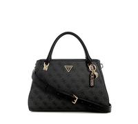 GUESS Noelle II Luxury Satchel, Bolso Cruzado para Mujer, Logotipo de carbón, Talla única